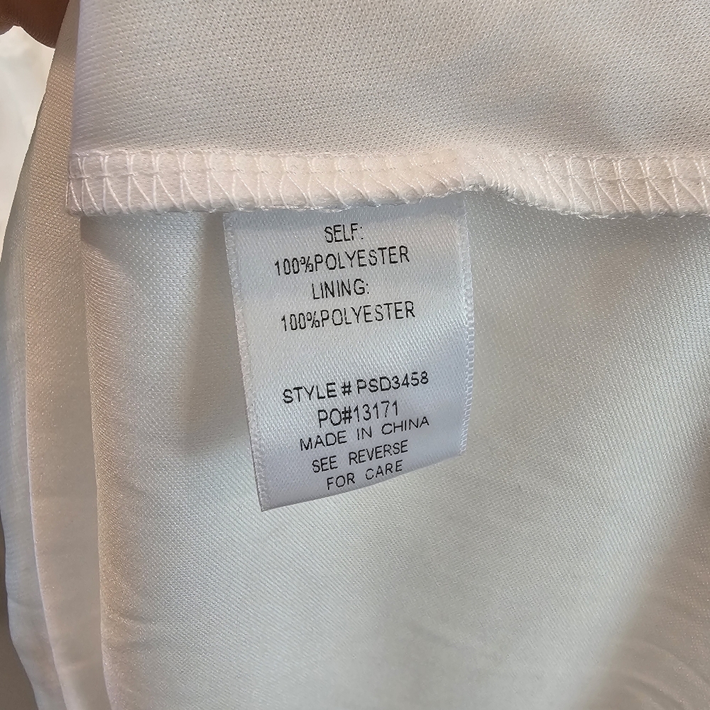 Baltic Born Mila White Swiss Dot Puff Short Sleeve Lined Dress M - Picture 12 of 12